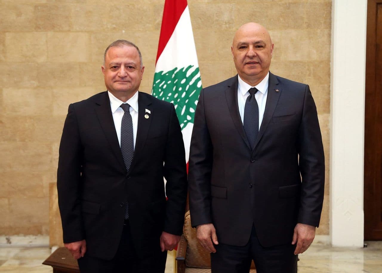 On May 7, 2025, H.E. Mr. Archil Dzuliashvili, Ambassador Extraordinary and Plenipotentiary of Georgia (residing in Amman), presented his Letters of Credence to H.E. Mr. Joseph Aoun, President of the Republic of Lebanon
